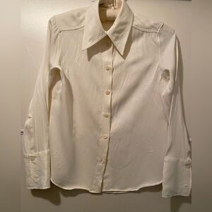 Zara Cream Button Down Shirt